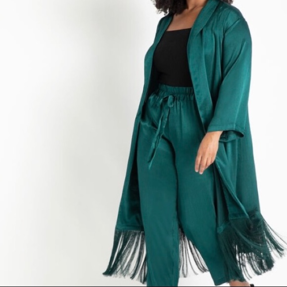 ELOQUII satin kimono